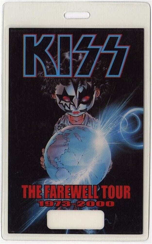 KISS 2000 Farewell concert tour issued Laminated Backstage Pass Opens ...