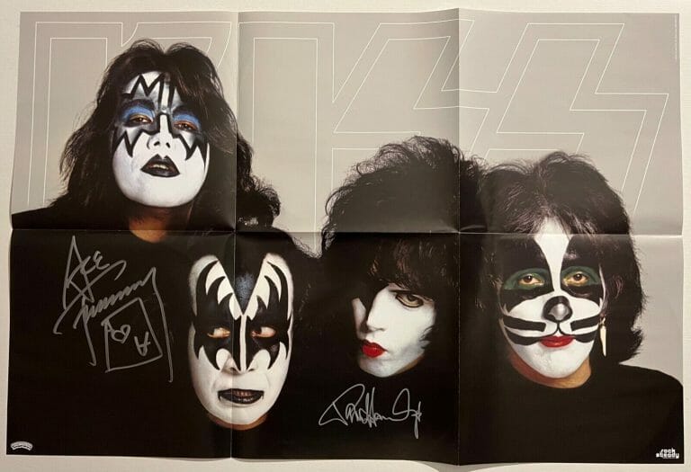 KISS DYNASTY PAUL STANLEY ACE FREHLEY JSA SIGNED AUTOGRAPHED POSTER
 COLLECTIBLE MEMORABILIA