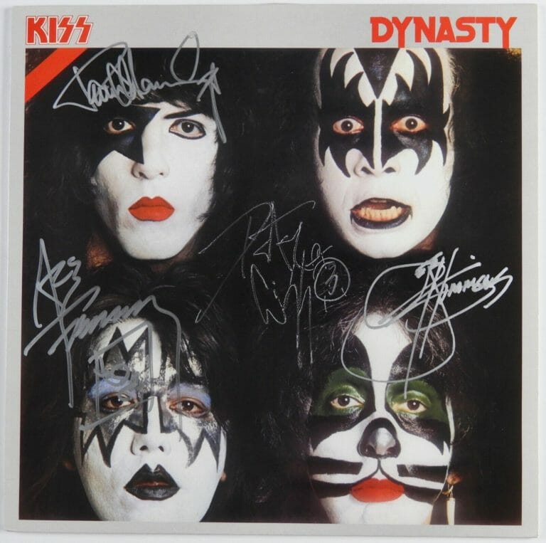 KISS JSA Fully Signed Autograph Album Dynasty Gene Simmons Peter ...