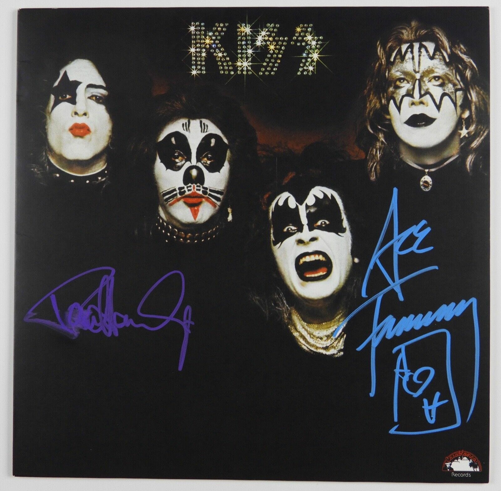 KISS JSA Paul Stanley Ace Frehley Autograph Signed Record Album Debut ...