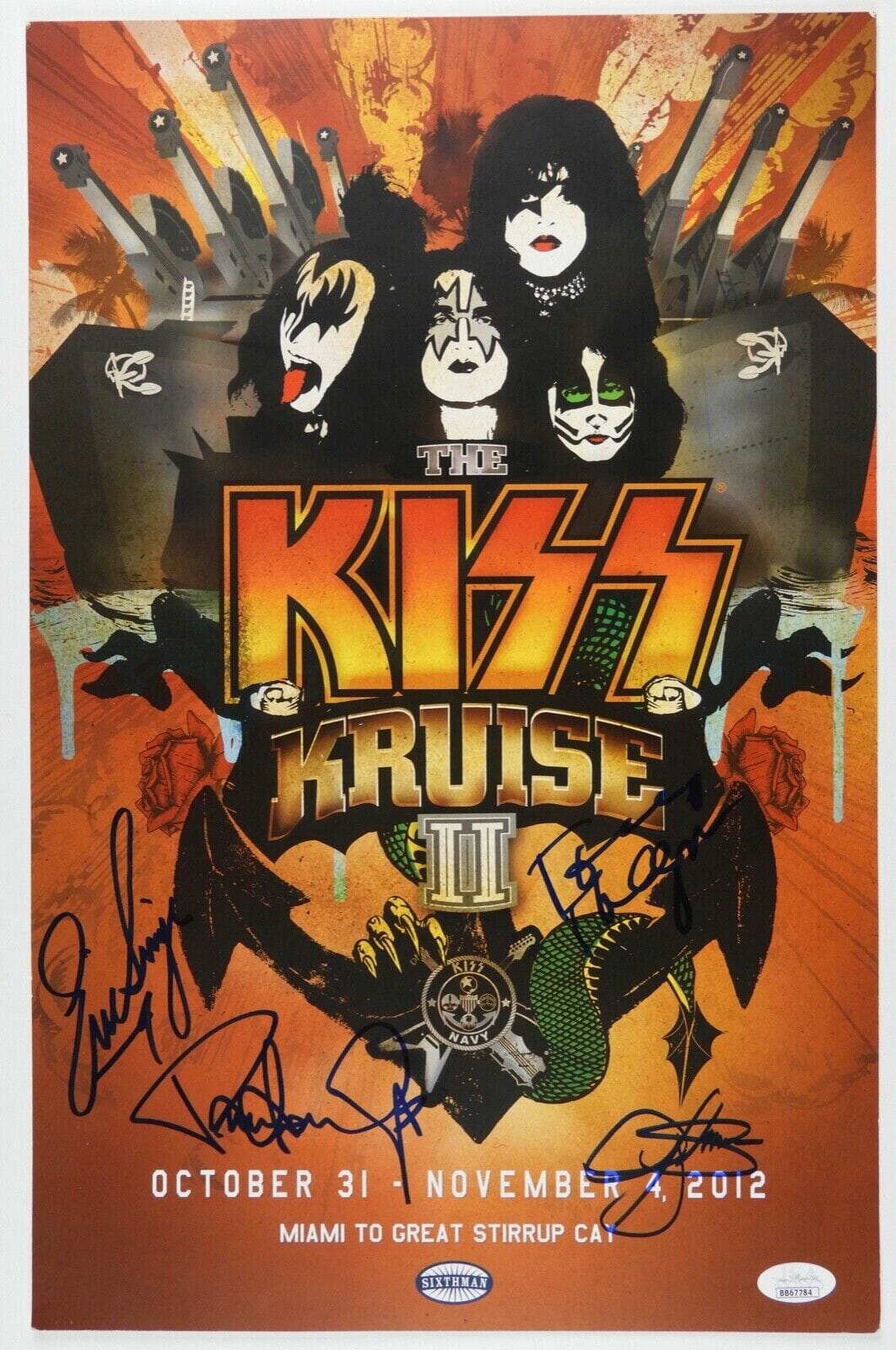 KISS JSA Signed Autograph 12 x 18 Gene Simmons Paul Stanley Kruise II Poster
Opens in a new window or tab