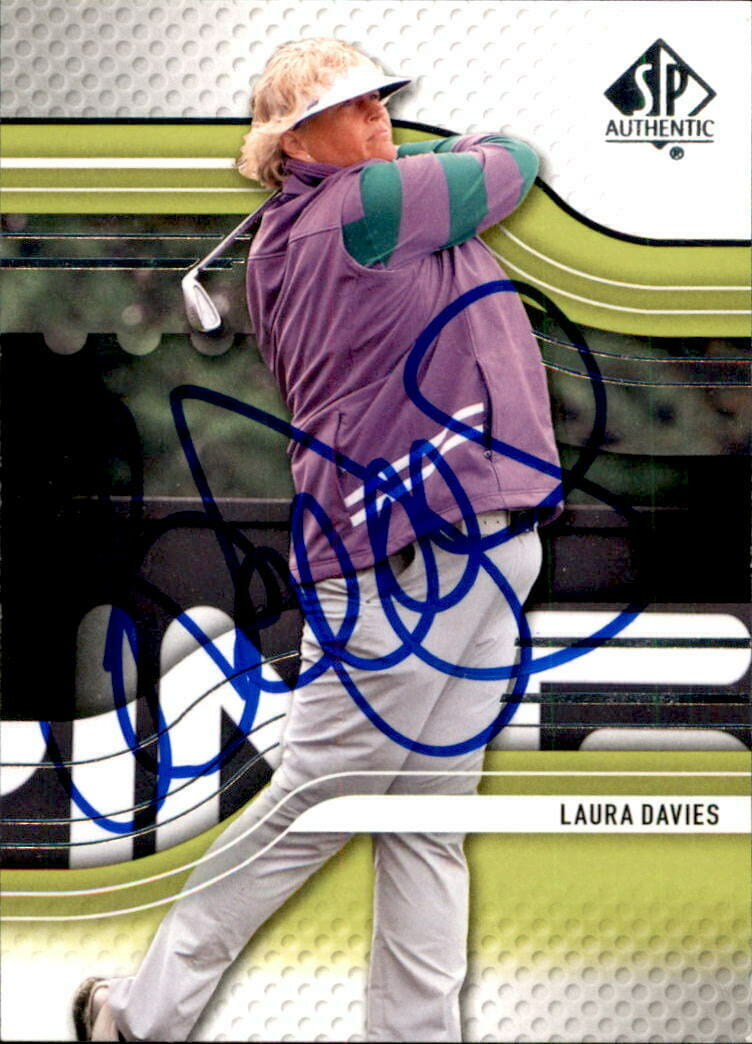 LAURA DAVIES SIGNED 2012 UD SP AUTHENTIC GOLF CARD #30 LPGA
 COLLECTIBLE MEMORABILIA