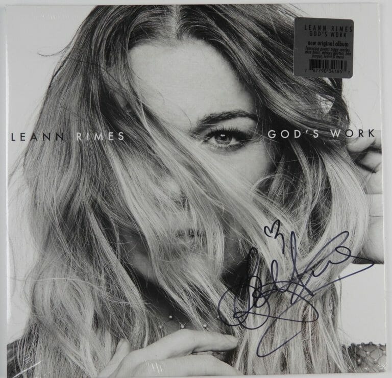 LEANN RIMES SIGNED GOD’S WORK SIGNED AUTOGRAPH ALBUM VINYL RECORD
 COLLECTIBLE MEMORABILIA