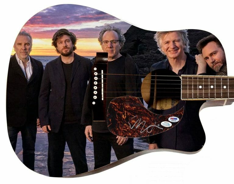 LIAM FINN CROWDED HOUSE SIGNED 1:1 SIGNATURE EDITION GRAPHICS PHOTO GUITAR PSA
 COLLECTIBLE MEMORABILIA