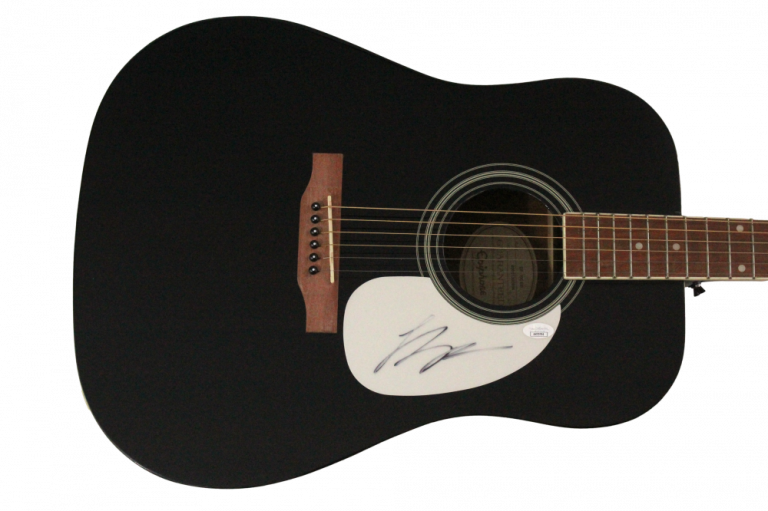 LUKE BRYAN SIGNED AUTOGRAPH GIBSON EPIPHONE GUITAR – TAILGATES & TANLINES W/ JSA
 COLLECTIBLE MEMORABILIA