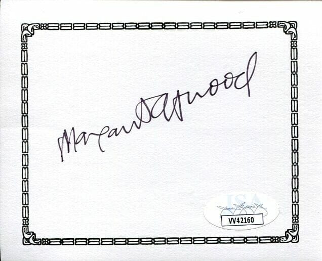 MARGARET ATWOOD THE HANDMAID’S TALE CAT’S EYE SIGNED AUTOGRAPH BOOKPLATE JSA
 COLLECTIBLE MEMORABILIA