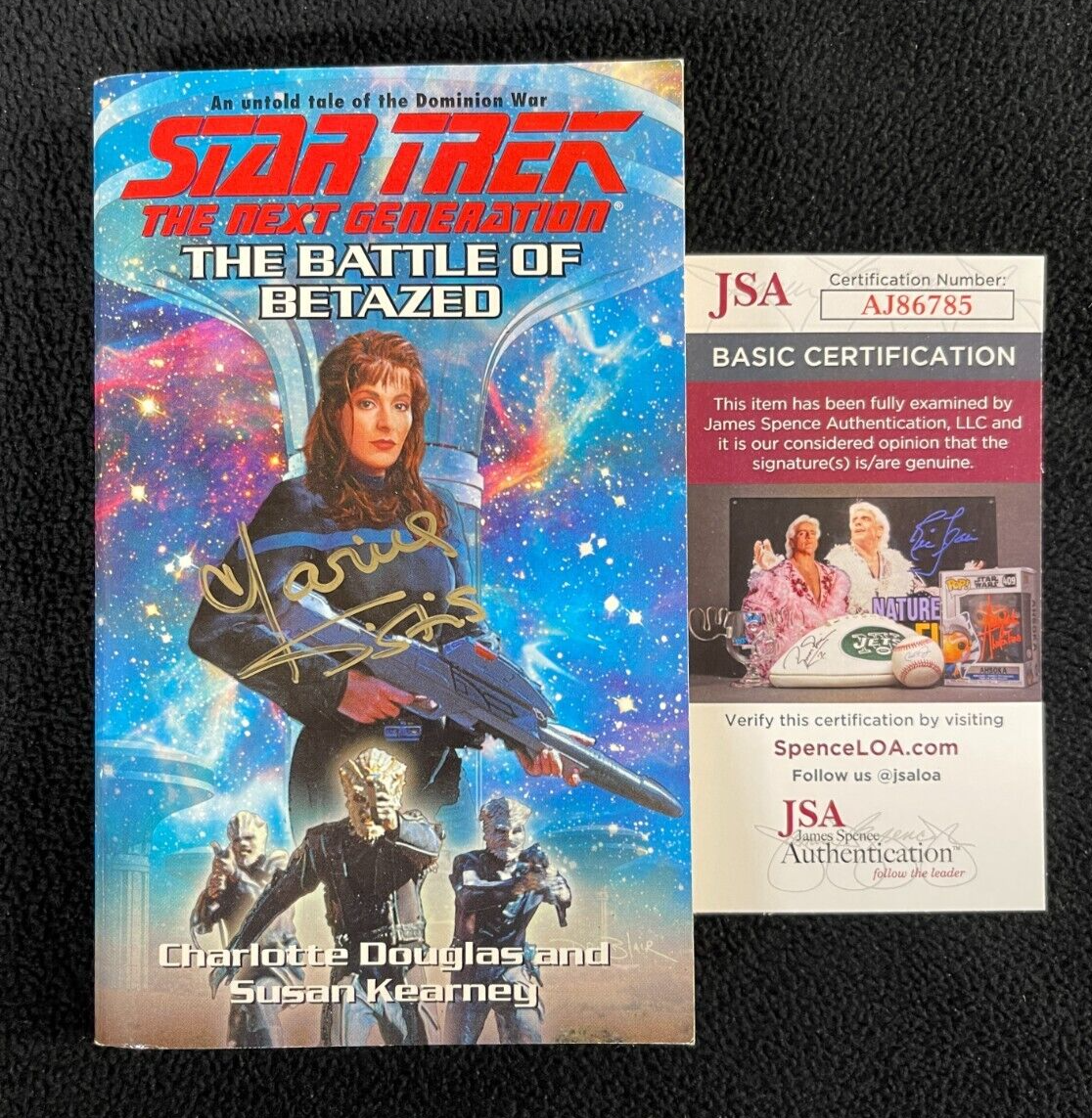 Marina Sirtis Signed Star Trek TNG The Battle Of Betazed Book JSA COA ...