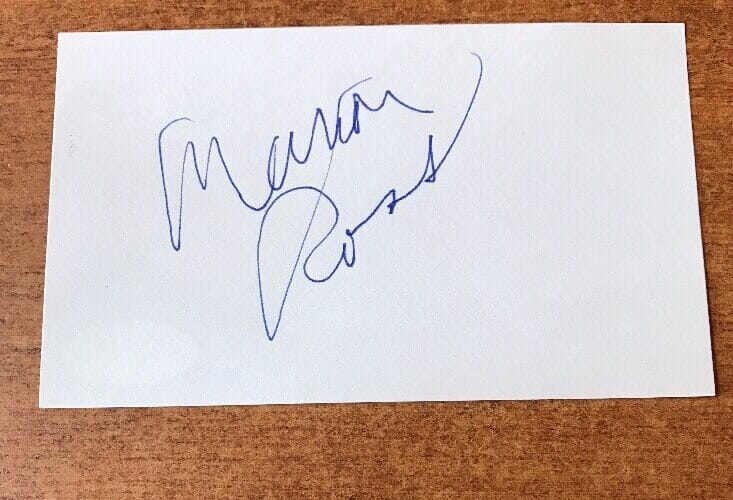 MARION ROSS AUTHENTIC SIGNED 4X6 INDEX CARD AUTOGRAPHED JSA COA
 COLLECTIBLE MEMORABILIA