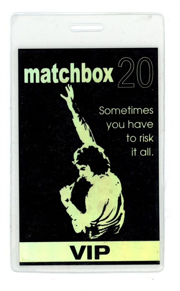 Matchbox 20 Twenty VIP Original Laminated Backstage Pass Opens in a new