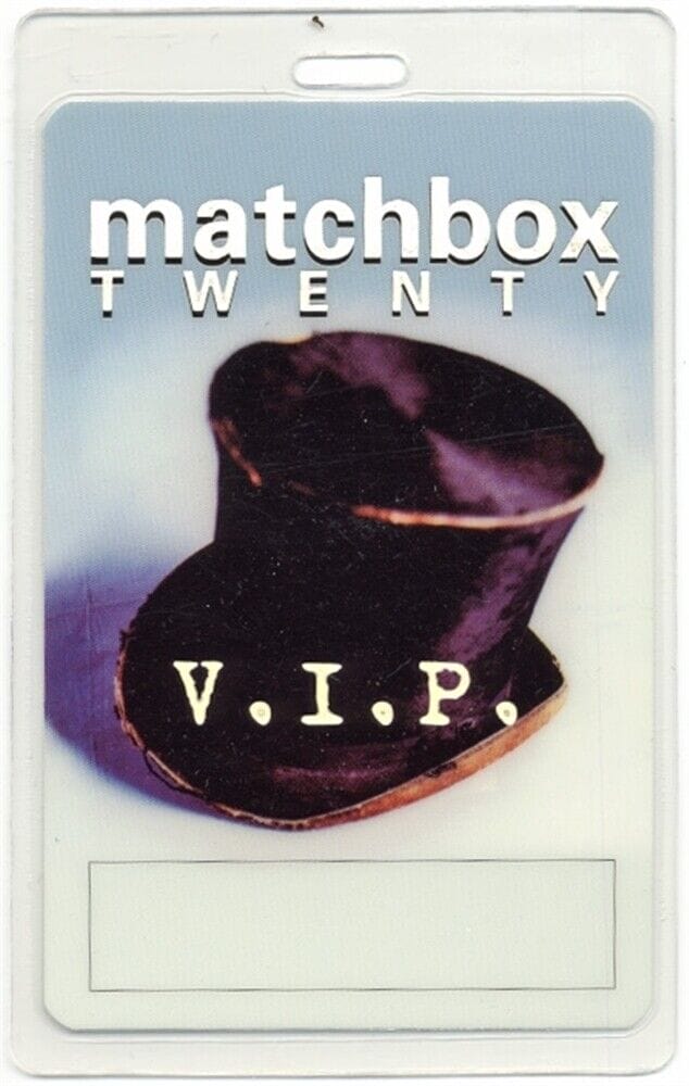 Matchbox Twenty 2002 More Than You Think tour Band VIP Laminated