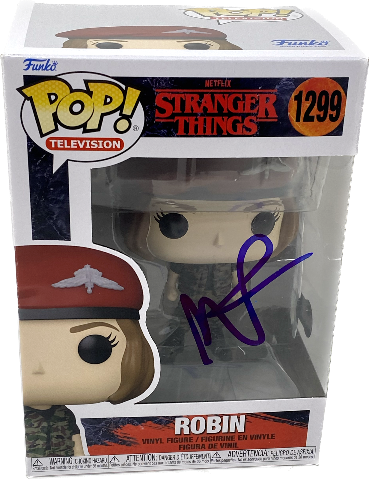 Maya Hawke Signed Funko Pop Stranger Things Robin #1299 Autograph ...