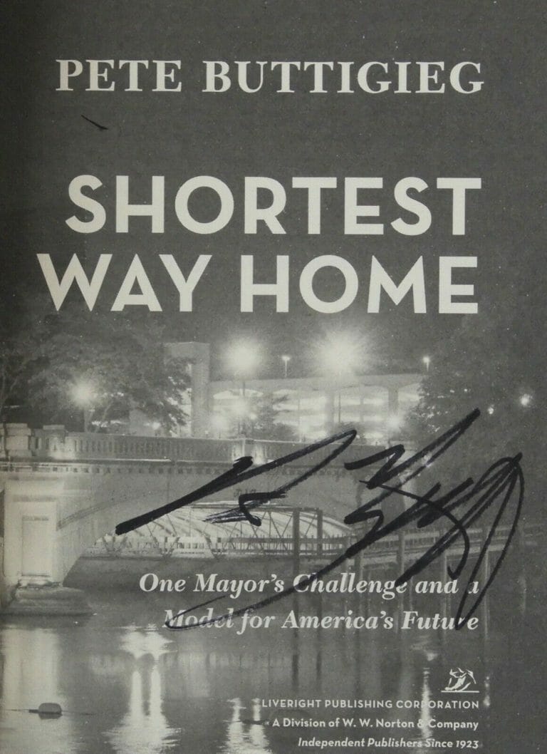 MAYOR PETE BUTTIGIEG AUTOGRAPHED SIGNED BOOK JSA COA SHORTEST WAY HOME
 COLLECTIBLE MEMORABILIA