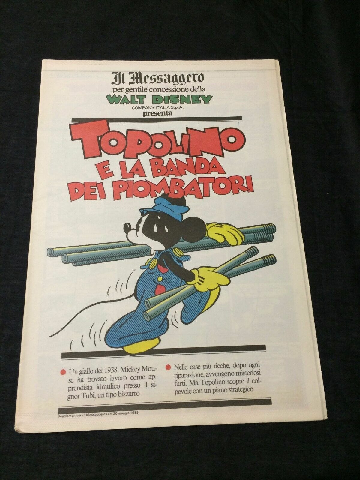 Mickey Mouse Disney Comic Italy Italian Topolino Il Messaggero ...