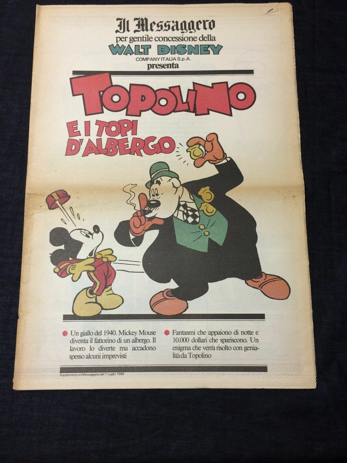 Mickey Mouse Mice Hotel Disney Topolino Comic Italian Il Messaggero ...