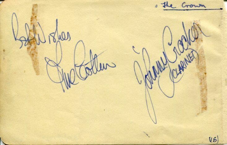 MIKE COTTON JOHN CROCKER BRITISH JAZZ BANDLEADER RARE SIGNED AUTOGRAPH
 COLLECTIBLE MEMORABILIA