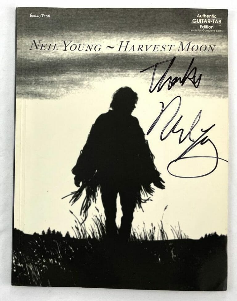 NEIL YOUNG SIGNED AUTOGRAPH HARVEST MOON SHEET MUSIC BOOK – CSNY W/ JSA COA
 COLLECTIBLE MEMORABILIA