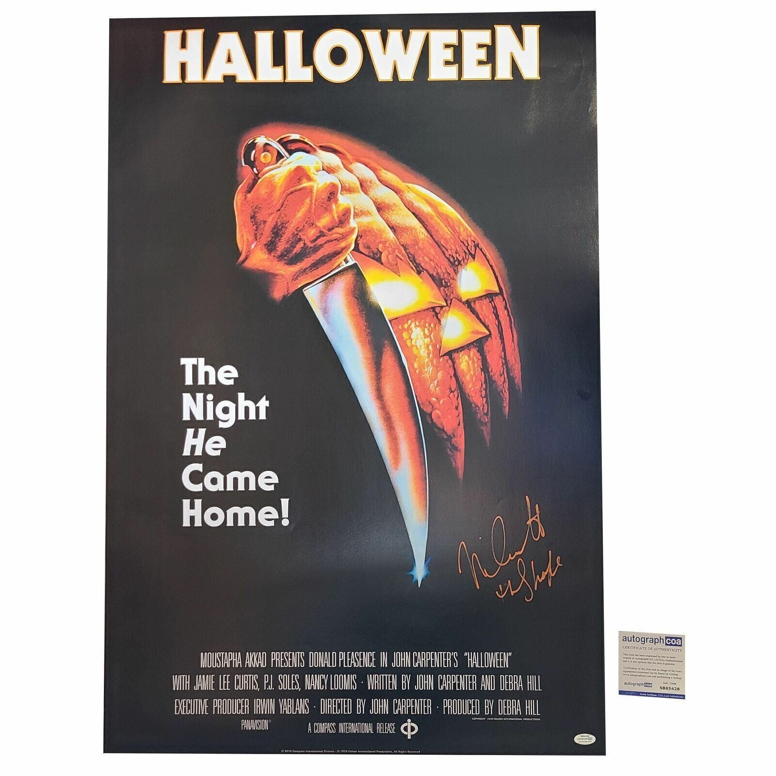 Autographed Halloween Script Nick Castle popular signed AutographCOA included