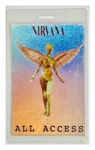 Nirvana 1993 In Utero Concert Tour Vintage All Access Laminated Backstage Pass Opens In A New 5308