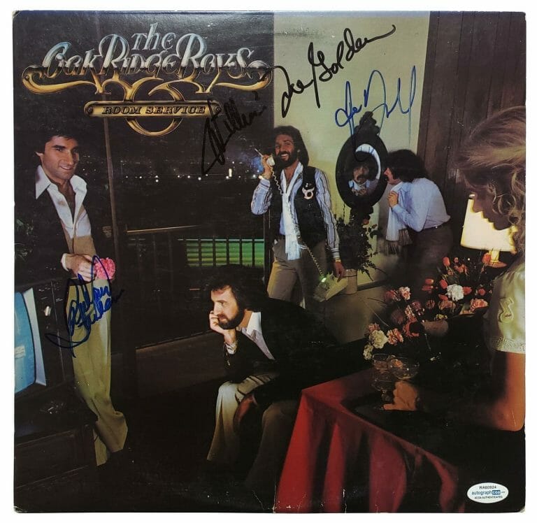 OAK RIDGE BOYS AUTOGRAPHED SIGNED ALBUM RECORD LP ACOA
 COLLECTIBLE MEMORABILIA