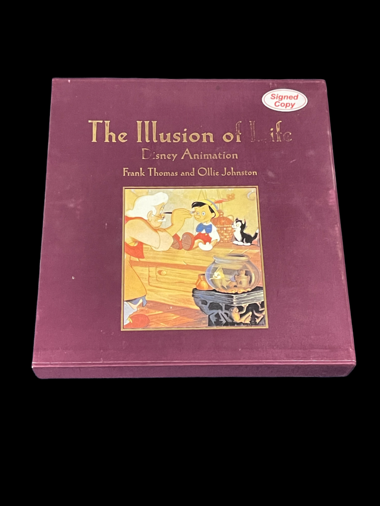 OLLIE JOHNSTON FRANK THOMAS DISNEY ANIMATION ILLUSION LIFE SIGNED AUTOGRAPH BOOK
 COLLECTIBLE MEMORABILIA