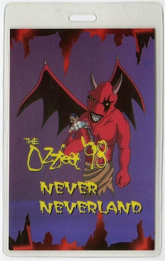 Ozzy Osbourne 1998 Ozzfest concert tour Tool Megadeth Laminated