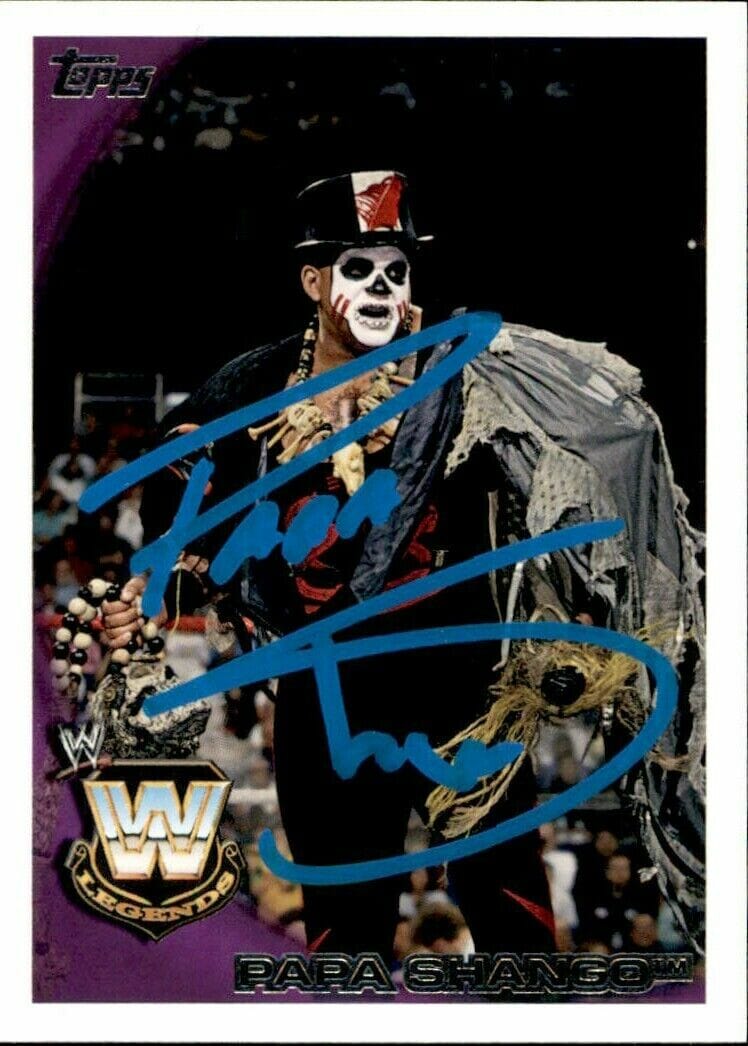 PAPA SHANGO SIGNED 2010 TOPPS WWE LEGENDS CARD #87 THE GODFATHER
 COLLECTIBLE MEMORABILIA