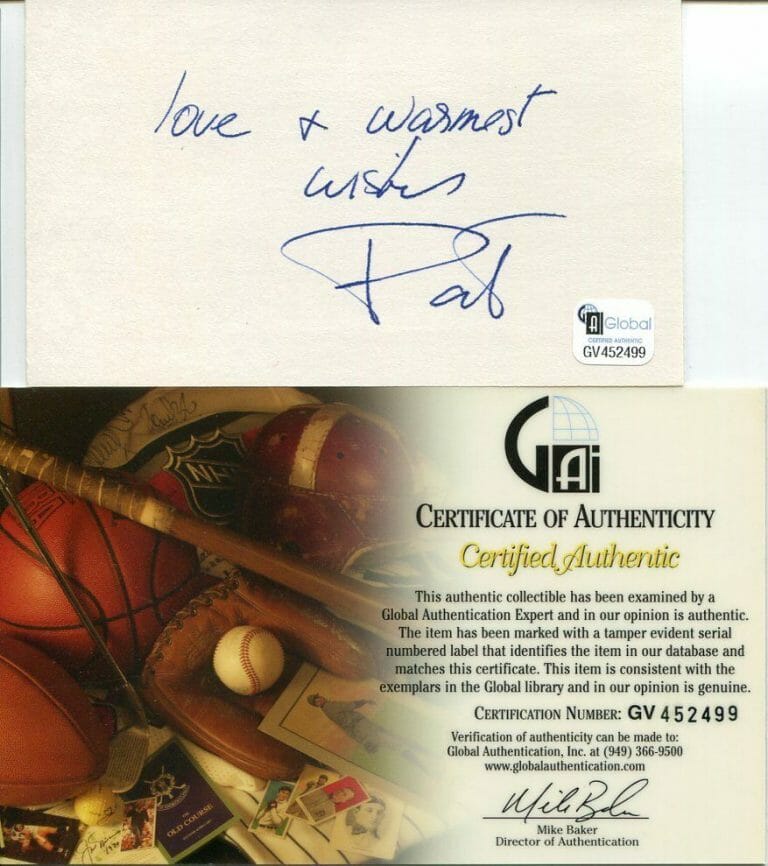 PAT BOONE JOURNEY TO THE CENTER OF EARTH STATE FAIR SINGER SIGNED AUTOGRAPH COA
 COLLECTIBLE MEMORABILIA