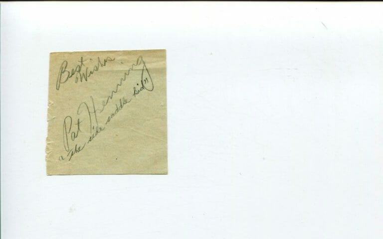 PAT HENNING ON THE WATERFRONT THE CARDINAL MAN ON A TIGHTROPE SIGNED AUTOGRAPH
 COLLECTIBLE MEMORABILIA
