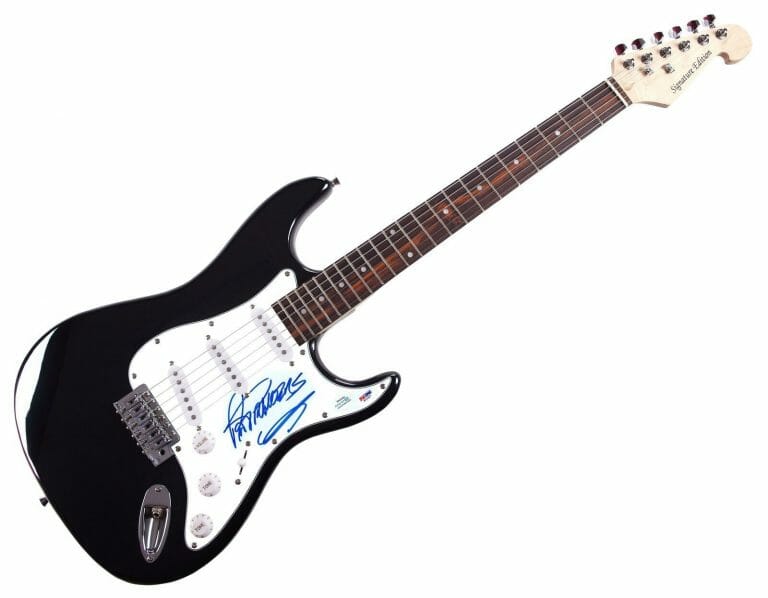 PAT TRAVERS AUTOGRAPHED SIGNED GUITAR ACOA PSA
 COLLECTIBLE MEMORABILIA