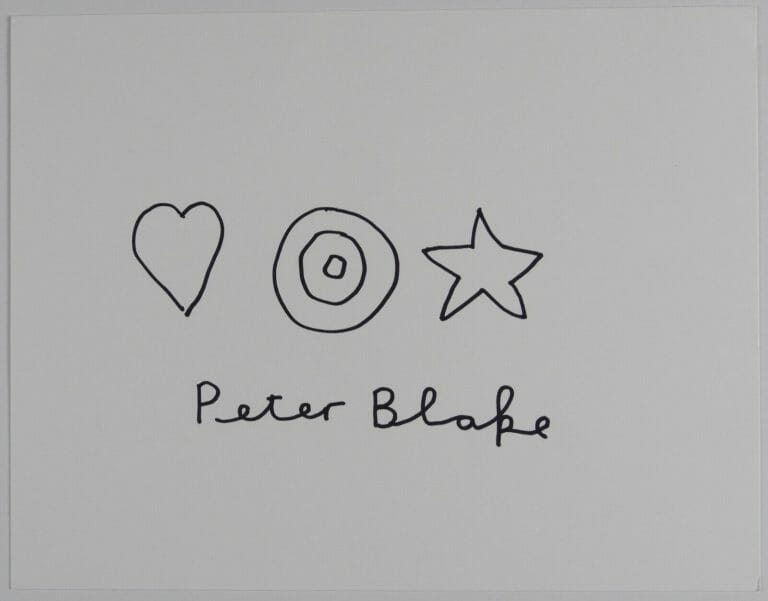 PETER BLAKE SIGNED JSA AUTOGRAPH SKETCH BEATLES COVER ARTIST SGT. PEPPER’S
 COLLECTIBLE MEMORABILIA