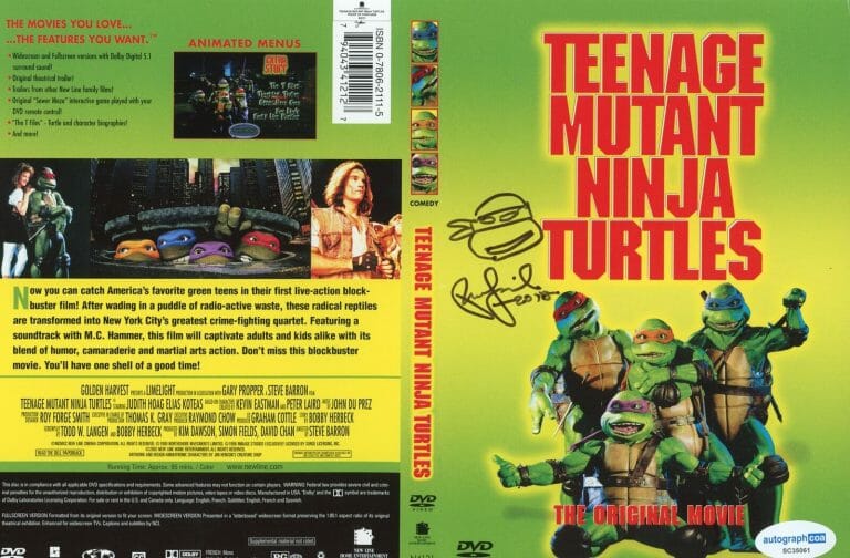 PETER LAIRD “TEENAGE MUTANT NINJA TURTLES” AUTOGRAPH SIGNED SKETCH DVD COVER
 COLLECTIBLE MEMORABILIA