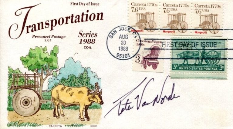 PETER VAN NORDEN THE STAND POLICE ACADEMY 2 NAKED GUN 2 SIGNED AUTOGRAPH FDC
 COLLECTIBLE MEMORABILIA