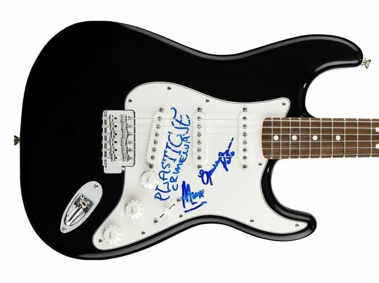PLASTIC CRIMEWAVE AUTOGRAPHED SIGNED GUITAR
 COLLECTIBLE MEMORABILIA