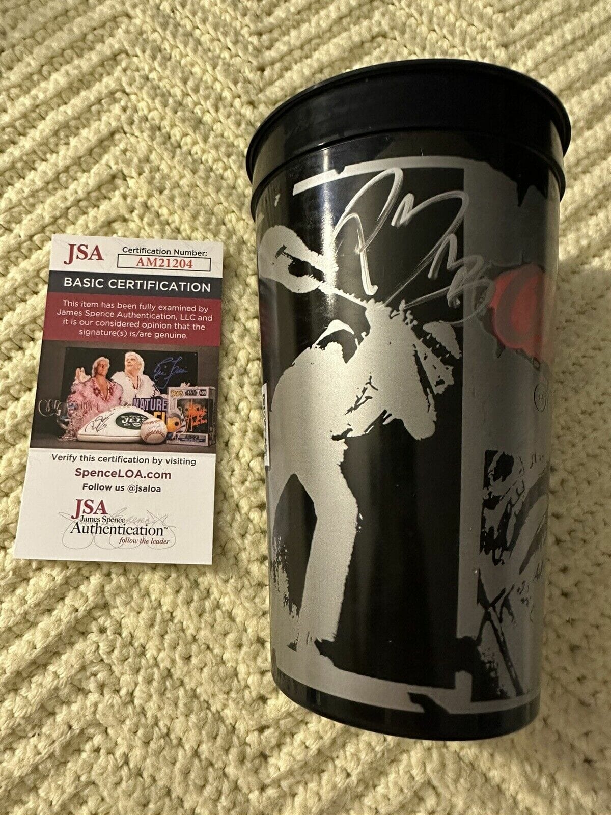 Post Malone signed Raising Canes Cup 2 JSA Authentication COA Postie