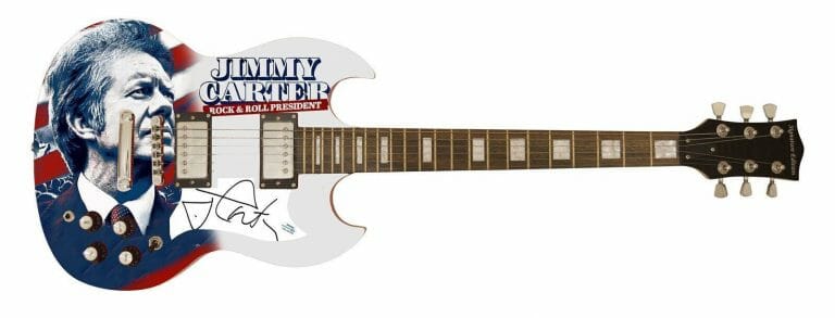 PRESIDENT JIMMY CARTER AUTOGRAPHED SIGNED PHOTO GUITAR ACOA
 COLLECTIBLE MEMORABILIA