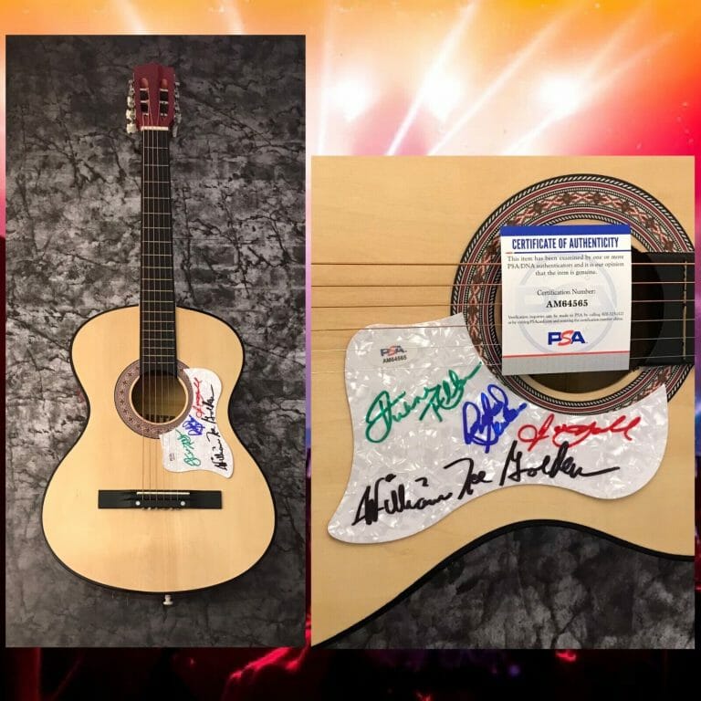 PSA DUANE ALLEN X4 BAND * THE OAK RIDGE BOYS * SIGNED ACOUSTIC GUITAR COA
 COLLECTIBLE MEMORABILIA