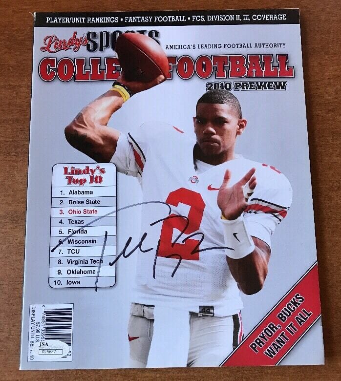 RARE TERRELLE PRYOR AUTO SIGNED MAGAZINE OHIO STATE BUCKEYES JSA COA
 COLLECTIBLE MEMORABILIA
