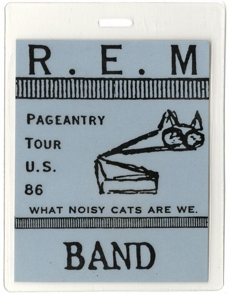 REM authentic 1986 concert Laminated Backstage Pass Pageantry Tour