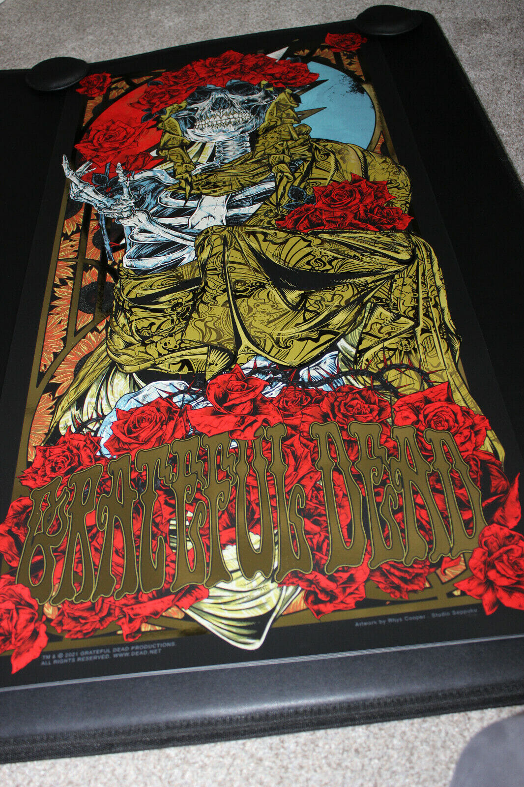 Rhys Cooper Grateful Dead 2021 Foil Variant Poster RED GOLD 145/175 18x36
Opens in a new window or tab