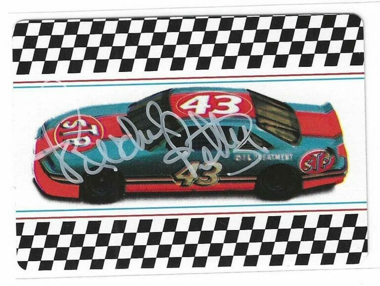 RICHARD PETTY SIGNED 1992 STP PLAYING (5) FIVE OF DIAMONDS CARD NASCAR
 COLLECTIBLE MEMORABILIA