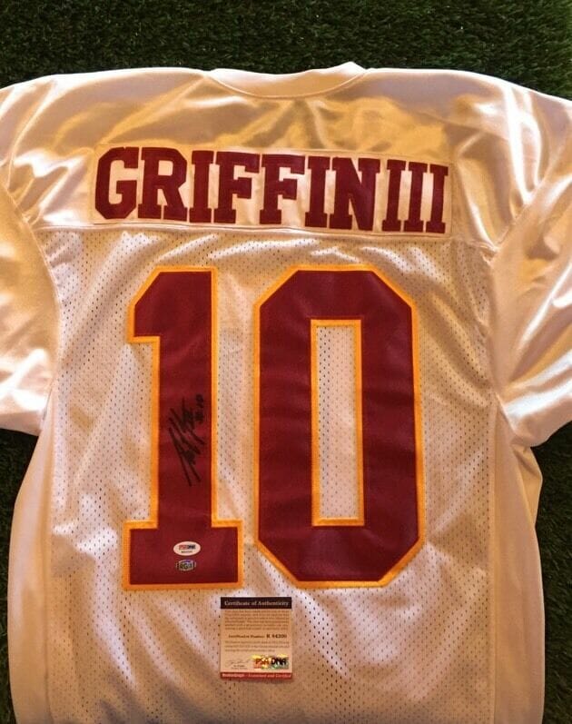 ROBERT GRIFFIN “RG3” WASHINGTON REDSKINS WHITE SIGNED JERSEY PSA/COA R84200
 COLLECTIBLE MEMORABILIA