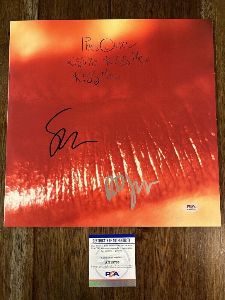 Robert Smith signed The Cure Kiss Me, Kiss Me, Kiss Me album, Vinyl Record COA proof Star Robert Smith signed The Cure Kiss Me, Kiss Me, Kiss Me album, Vinyl Record COA proof Star