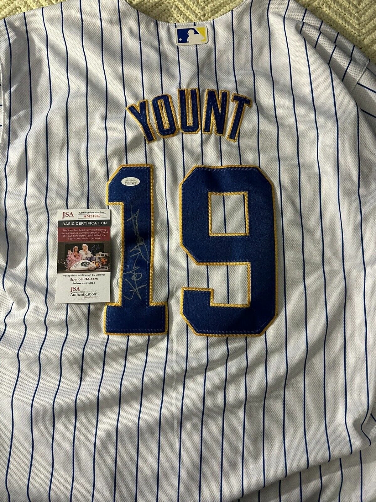 Robin Yount MLB Memorabilia, Robin Yount Collectibles, Verified Signed Robin  Yount Photos