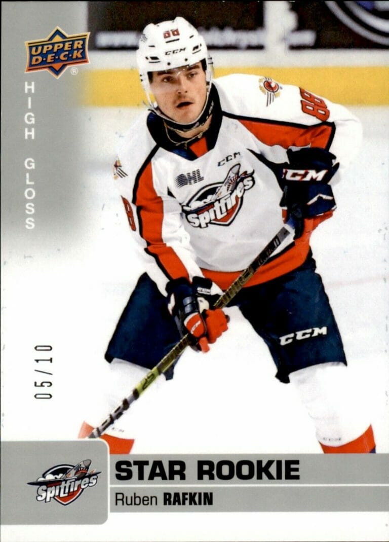 RUBEN RAFKIN 2019-20 UPPER DECK CHL HIGH GLOSS STAR ROOKIES CARD #386 05/10
 COLLECTIBLE MEMORABILIA