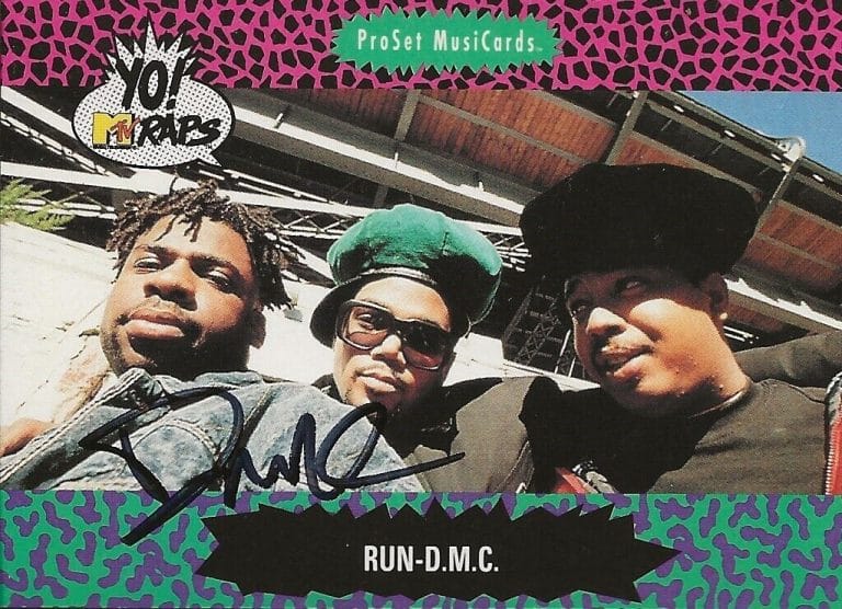 RUN-D.M.C. REAL SIGNED YO! MTV RAPS TRADING CARD #2 COA AUTOGRAPHED BY DARRYL
 COLLECTIBLE MEMORABILIA