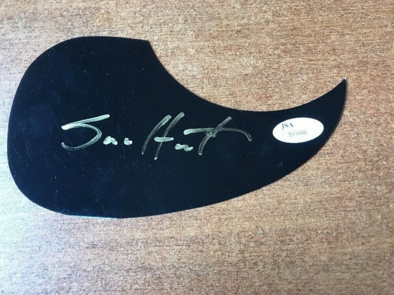 SAM HUNT SIGNED PICK GUARD JSA COA STAR
 COLLECTIBLE MEMORABILIA