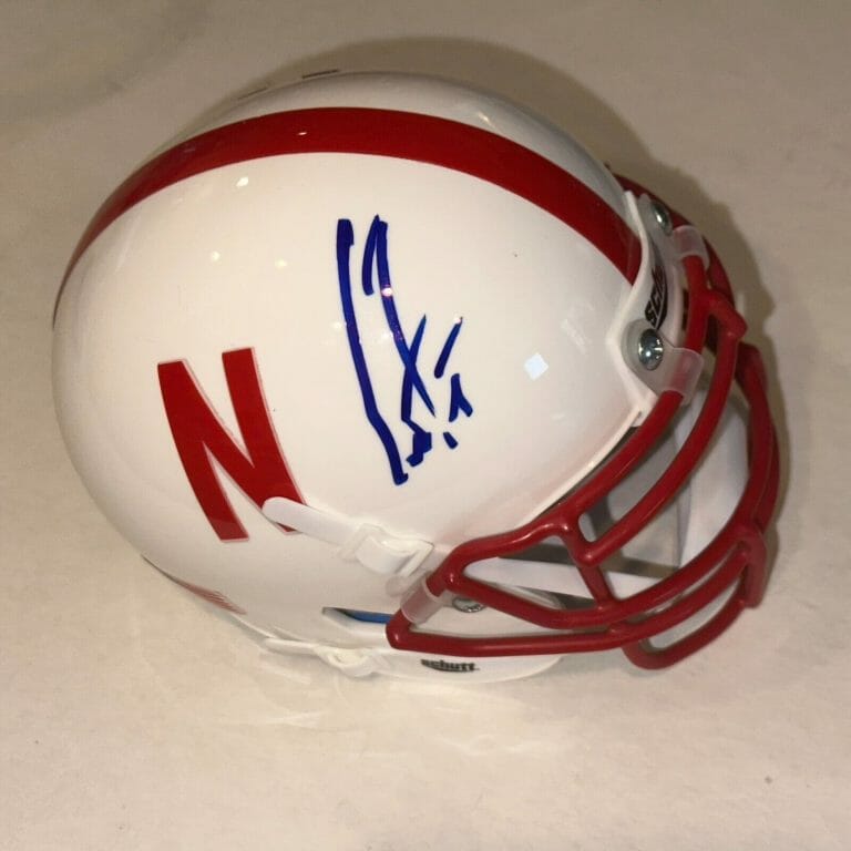 SCOTT FROST SIGNED NEBRASKA CORNHUSKERS MINI-HELMET BECKETT AUTH. (BAS)
 COLLECTIBLE MEMORABILIA