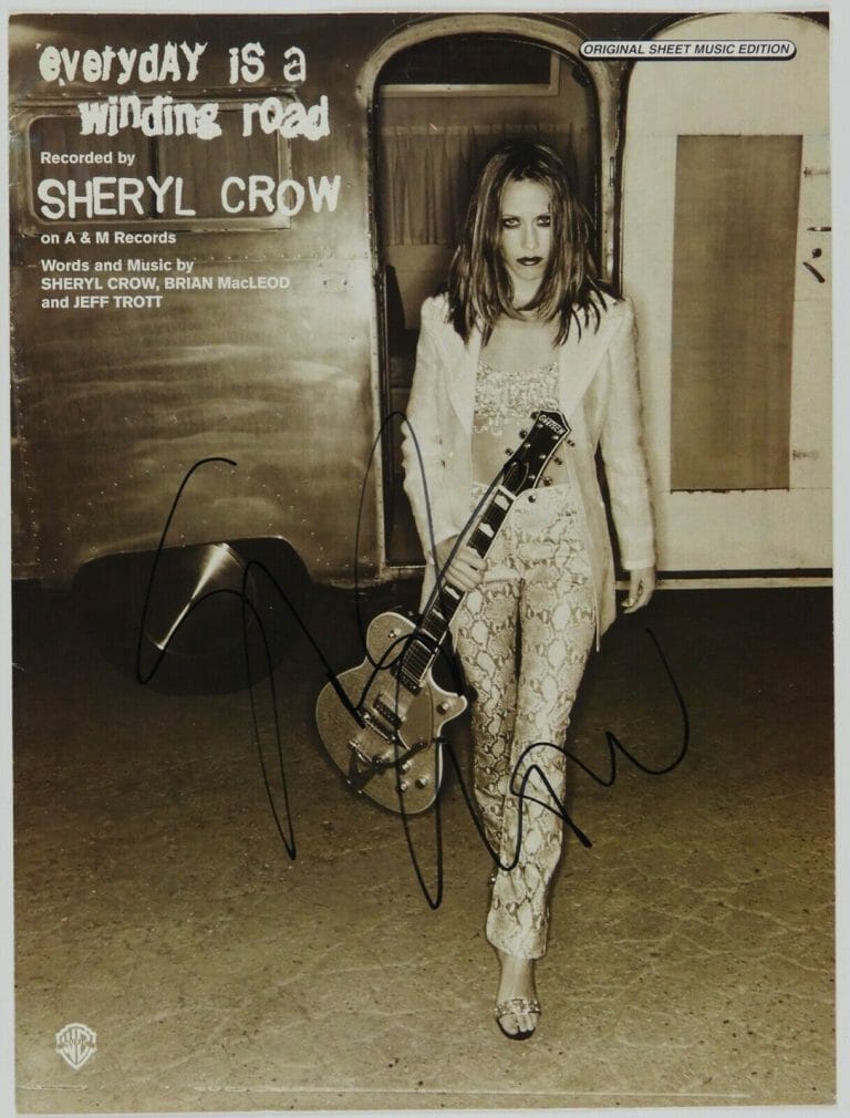 Sheryl Crow JSA Autograph Signed Sheet Music Everyday Is a Winding Road