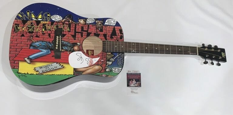 SNOOP DOGG SIGNED CUSTOM DOGGYSTYLE ACOUSTIC GUITAR AUTOGRAPHED JSA COA
 COLLECTIBLE MEMORABILIA