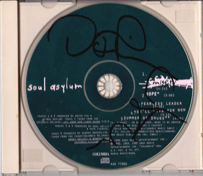 SOUL ASYLUM AUTOGRAPHED SIGNED X2 MISERY CD
 COLLECTIBLE MEMORABILIA